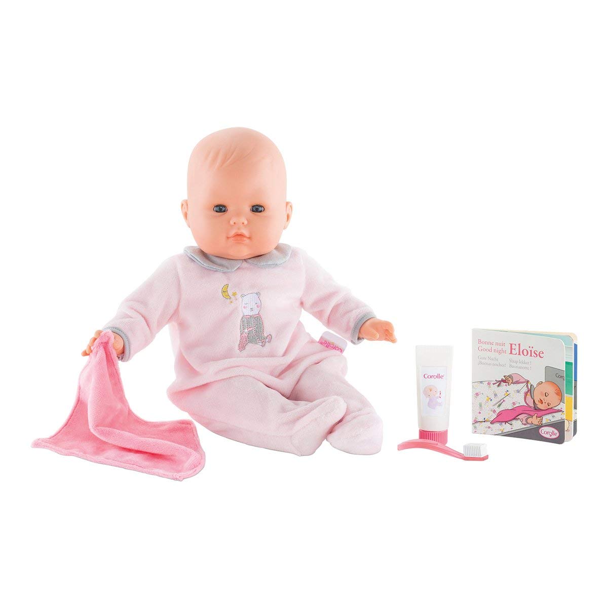 Corolle - Eloise Goes to Bed - 14 Inch/35cm Soft Bodied Baby Doll and Accessories