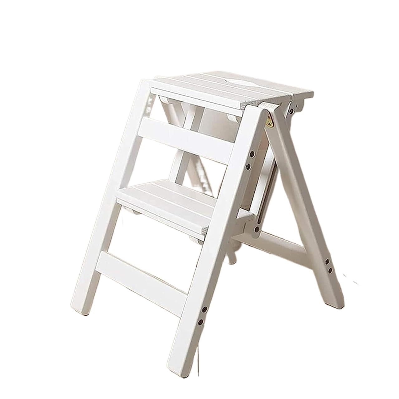 Tabouret-échelle en bois résistant pour atteindre les hauteurs sans effort