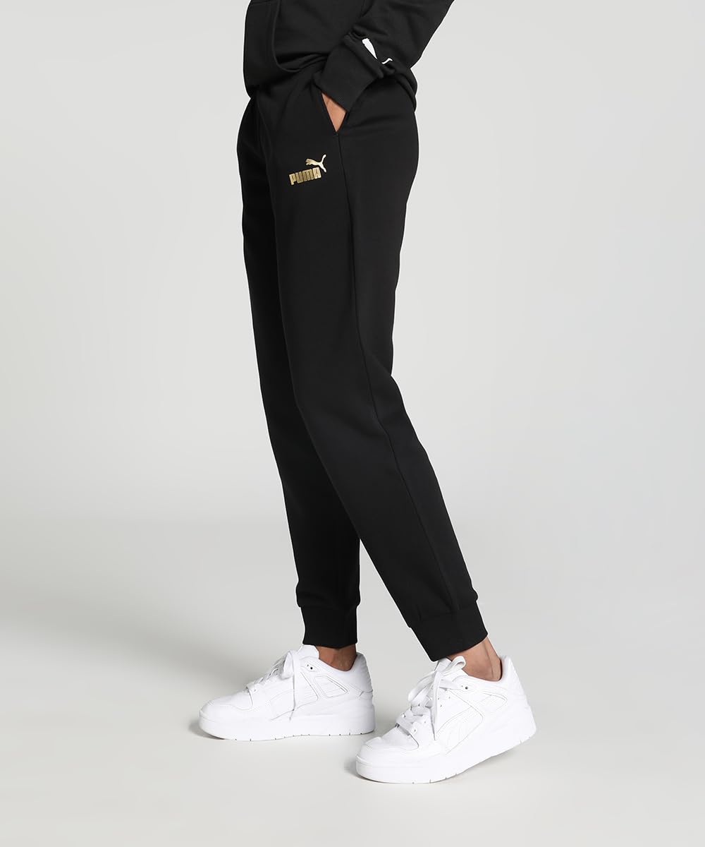 Puma Pantalon en Tricot Ess+ Metallic Pants FL pour Femme