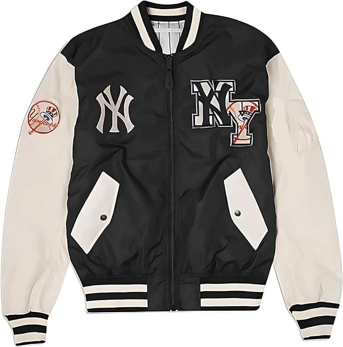 Mens Basketball NY Yanks Bomber Jacket MA-1 Baseball League Vintage New York Varsity Polyester Jacket Varsity Jacket For Men