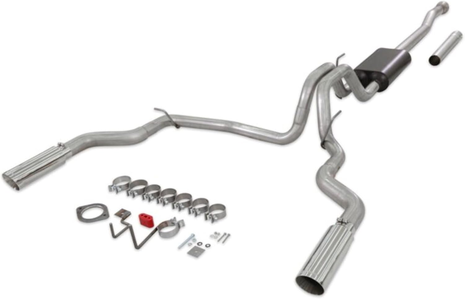 Flowmaster 818148 Force II Cat-Back Exhaust System Stainless Dual Exit Polished Tips