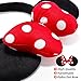 ODOCARE Handmade Mouse Ears Headband for Women and Ladies, Polka Dot Bow Minnie Ears Costume Accessories(Red-White Dots)
