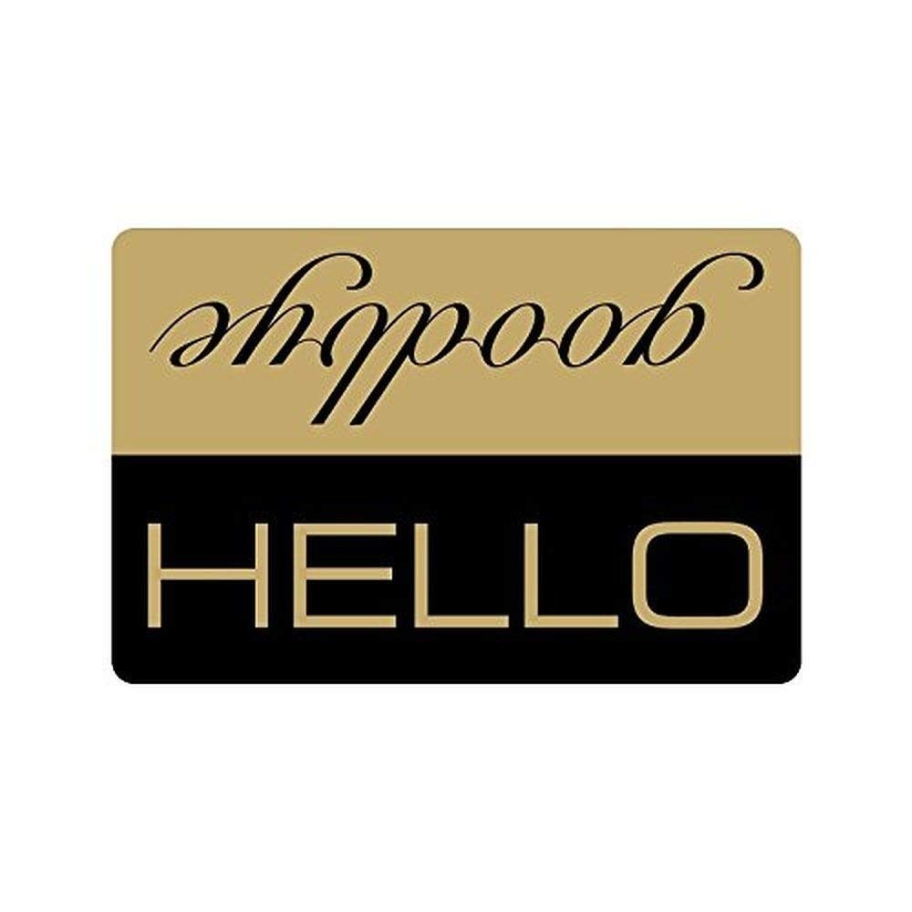 Zerbino in Gomma Personalizzato con Scritta 'Hello Goodbye