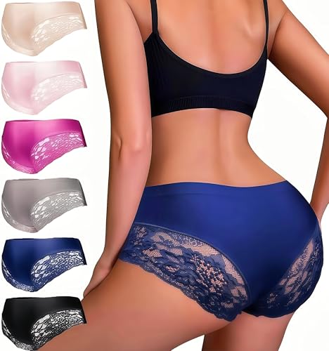 Opiniones y reviews de Lencería y ropa interior para Mujer Top 10. 43 6 Calzonas Ropa Interior Sexy para Mujer, Invisibles Bragas Mujer Calzon Encaje, Sin Costuras Braguitas Bikini, Calzoncillos de Algodón Suave, Pantaleta Lencería de Encaje Sexy...