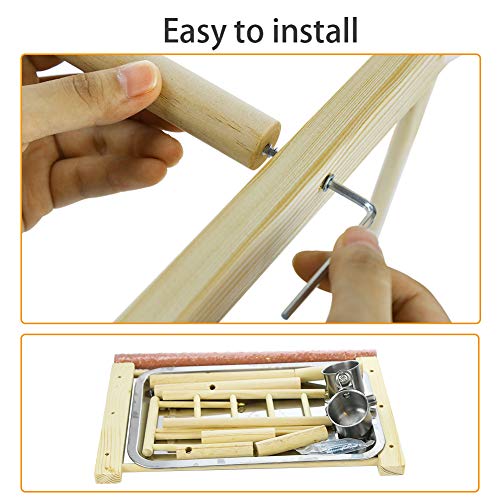 image for Echaprey Pet Parrot Playstand Bird Play Stand Playground Wood Perch Gy