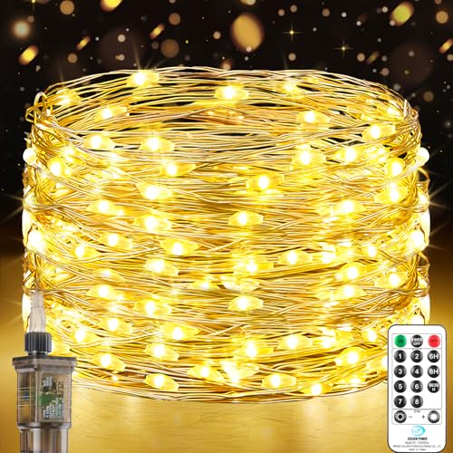 Forepin Guirlande Lumineuse LED, 18M 150LED Guirlande Lumineuse Intérieur Prise 8 Modes Étanche Lumières de Noël pour Décoration Intérieure Extérieure, Jardin, Anniversaire, Mariage, Sapin de Noël