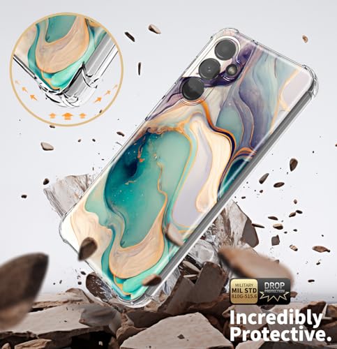 CLATUK for Samsung Galaxy a15 5G Case [Marble Slim]+[Anti-Drop Shockproof Protective] Soft TPU Women Stylish Phone Covers 6.5 Inch - image 4
