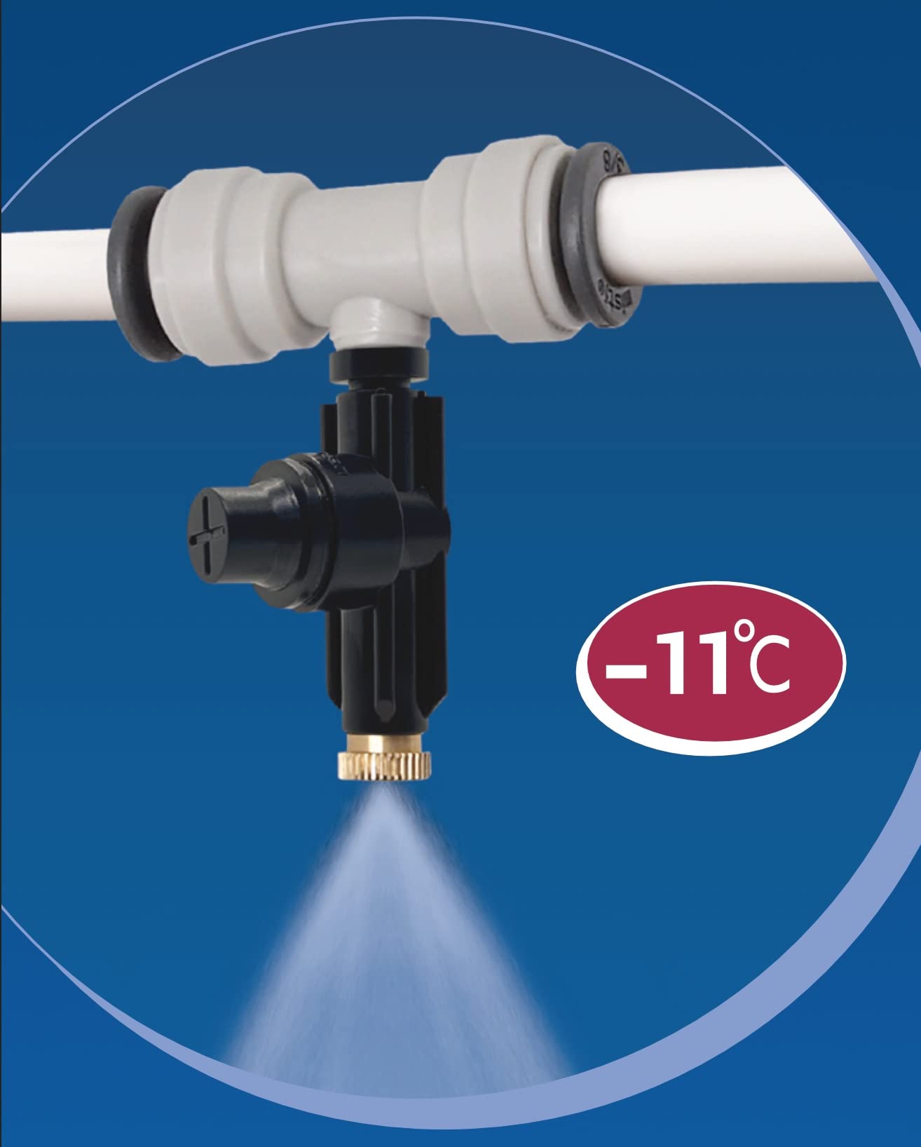 Drip&Fresh G5125-10 - Válvula Anti-Goteo para Sistemas de Nebulización de Agua, compatible con Todas las Toberas 10/24 de Baja Presión, Pack de 10 Unidades