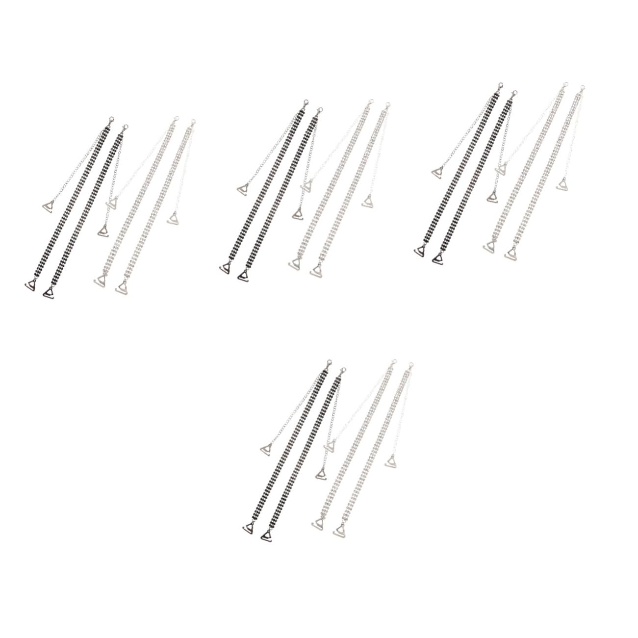 8pares De Hombro Rhinestones Para Sujetadores Straps Invisibles y Antideslizantes Para Bodas y Accesorios De Moda Para Mujeres