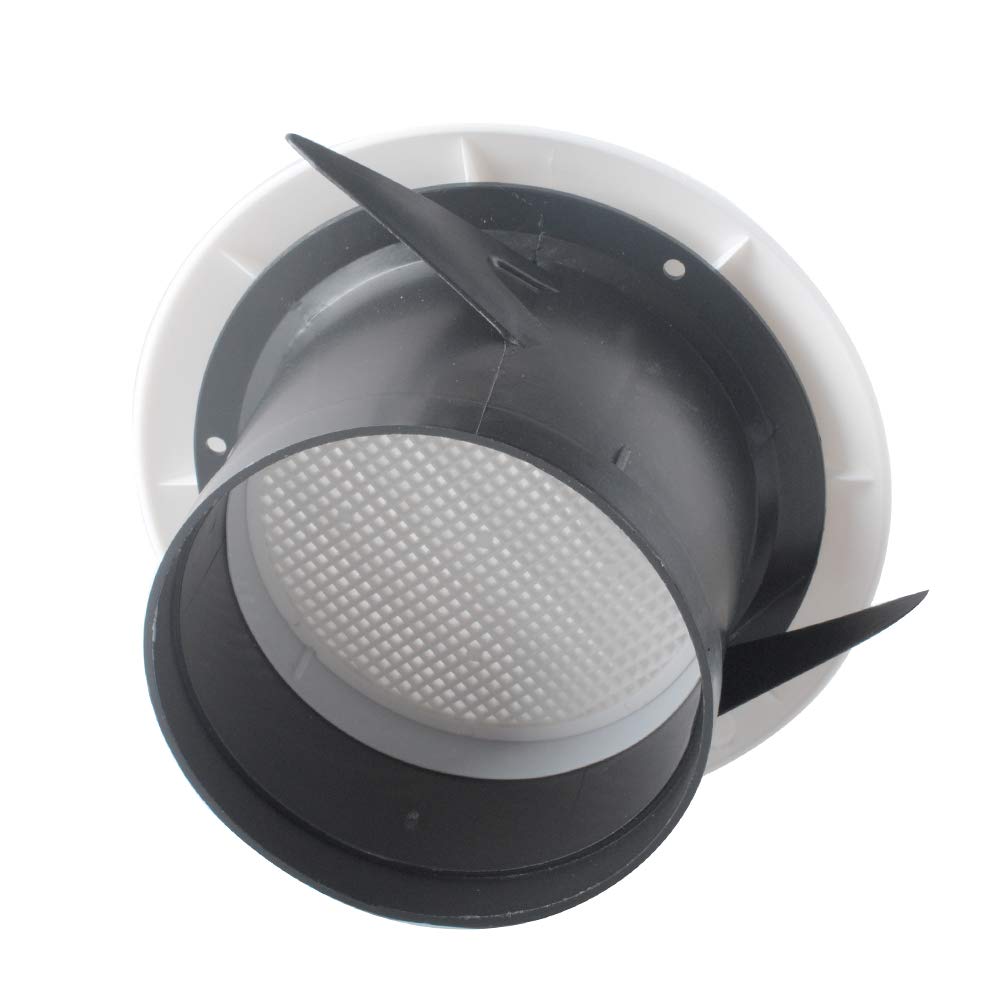 Wadoy 4 Inch Round Soffit Vent with Screen for Bathroom Exhaust Fan, ABS  Louver Grille Cover White, Eve Dryer Vent : Amazon.co.uk: DIY u0026 Tools