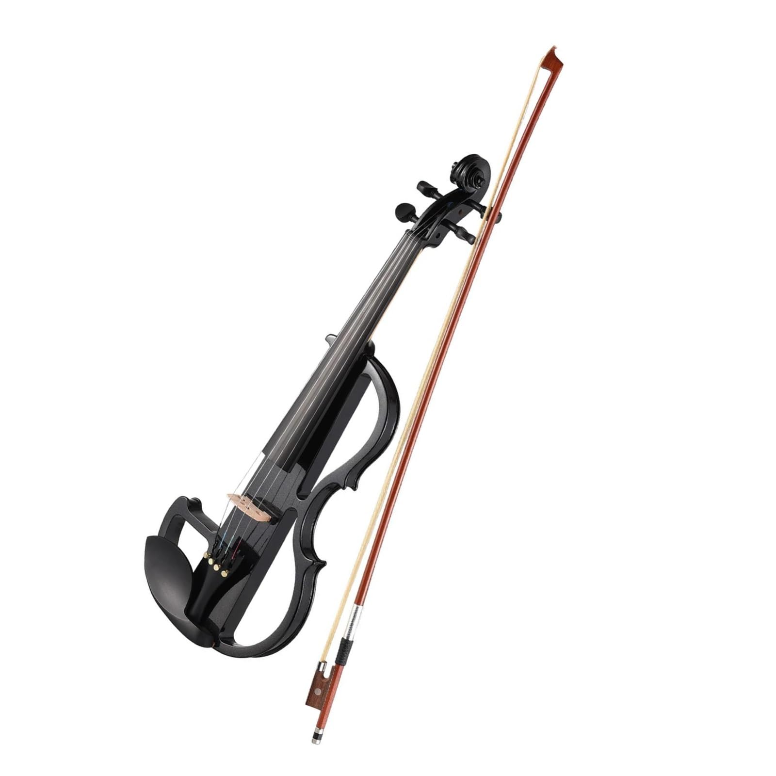 Violino Elettrico 4/4 Completo Professionale Silenzioso Adatto Ai Principianti Con Custodia Rigida Violino