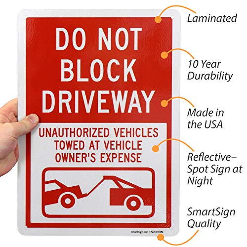 Panneau Do Not Block Driveway signalisation extérieure stationnement - 3