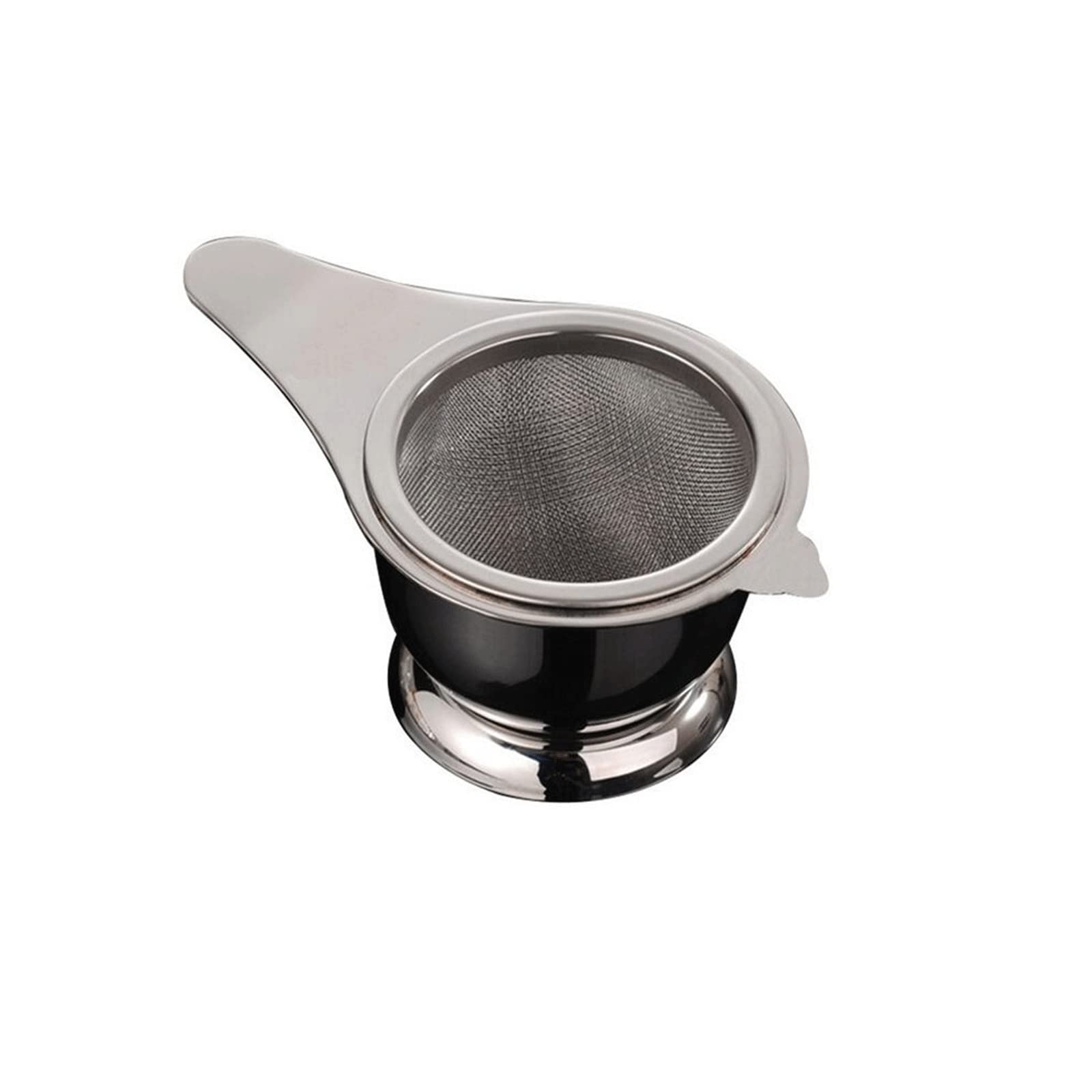 Colino da tè in acciaio inox, a maglia fine, a imbuto, accessorio da cucina, filtro a imbuto, per tè (L)
