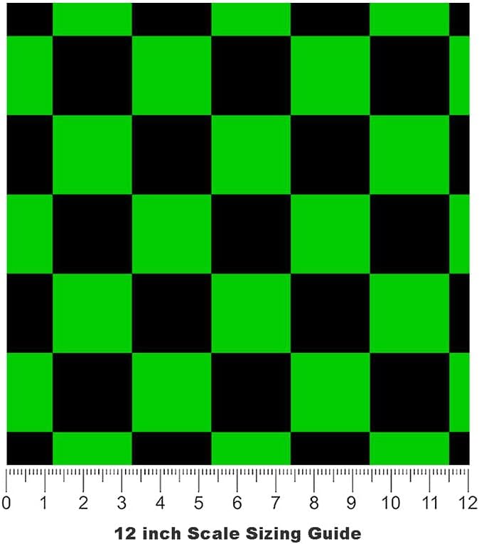 Rwraps Green Checkered Matte Vinyl Film Wrap 59in x 30ft Vinyl Vehicle Car Film Sheet Roll