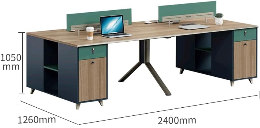 Staff Desk Office Chair Combination of Four Seats Card Station