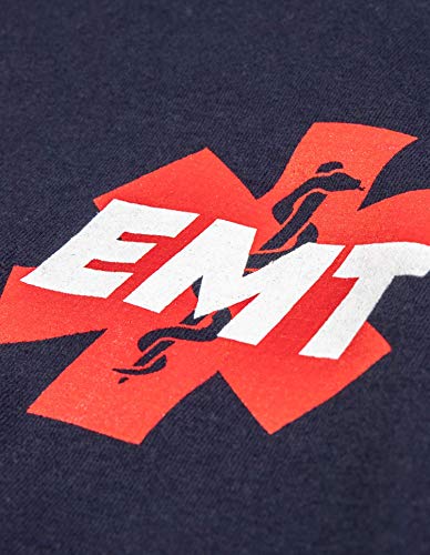EMT AEMT Star Life | Medical Paramedic Ambulance Emergency for Men Women T-Shirt-(Adult,L) Navy Blue