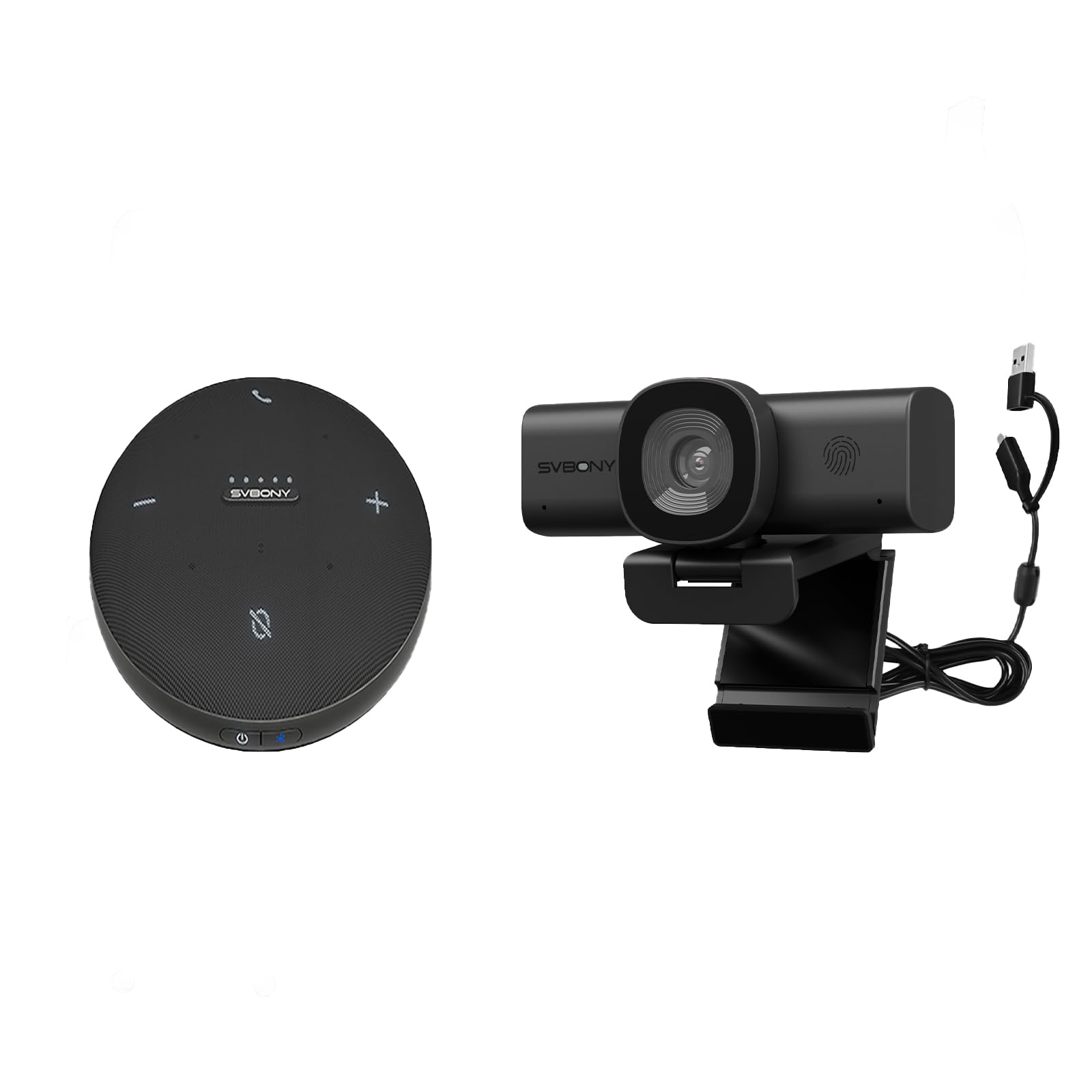 SVBONY Kit Videoconferenza Wireless Completo:, Webcam 2K con AI Noise Reduction, Microfono Omnidirezionale Omni2 per Riunioni da 8-10 persone, Plug & Play per Smart Working e Ufficio