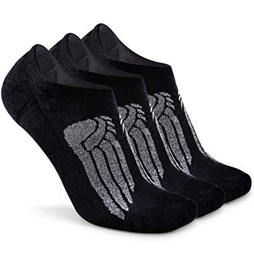 Image of Busy Socks No Show Merino Wool Athletic Running Socks for Men Women,Low Cut Thin Soft Sport Wool Socks with Non-Slip Grips