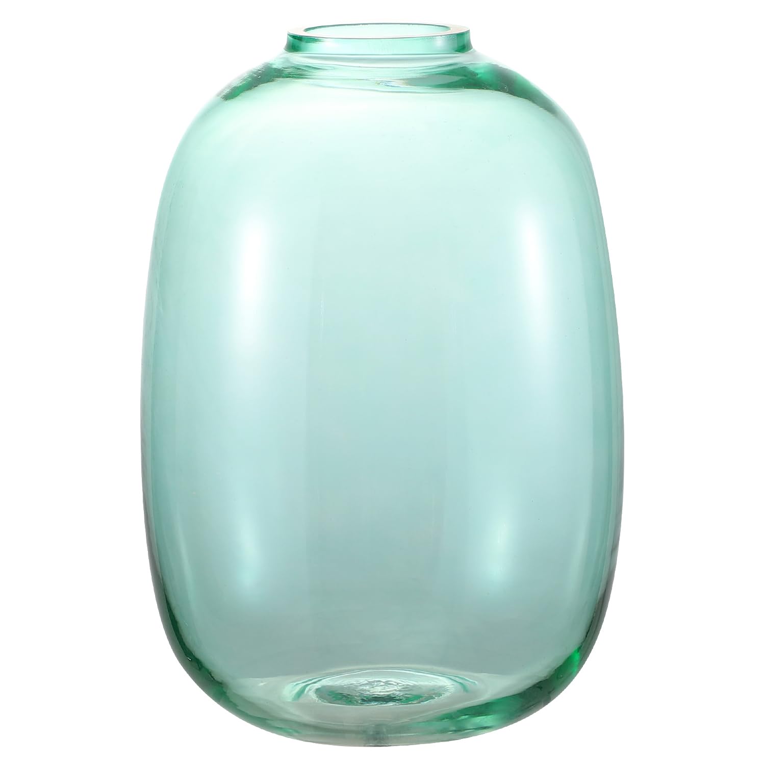KAYLETIN Jarrón verde, jarrón grande de cristal para flores, jarrones altos de cristal para ramo, jarrones grandes para sala de estar, comedor, dormitorio, estante, boda, oficina, mesa de café, 25 cm
