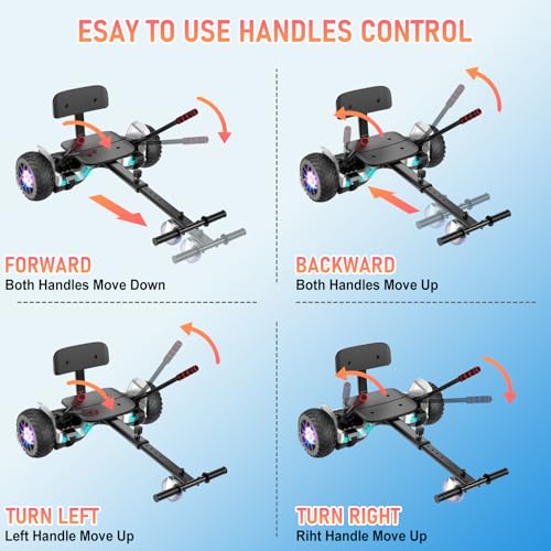 Image of LIEAGLE Hoverboard, 6.5 inch Self Balancing Scooter Hover Board with Bluetooth Wheels LED Lights for Kids Adults