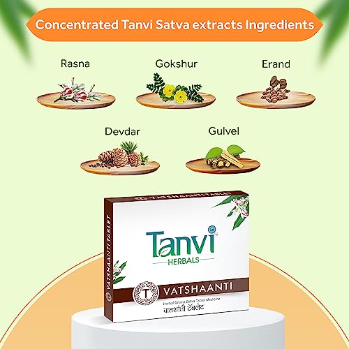 Image of Vatshaanti Tablet | For Body Pain & Gas | 100% Herbal Supplement | Completely natural | Safe and effective | GMP Certified | 60 Tabs (Pack of 2)