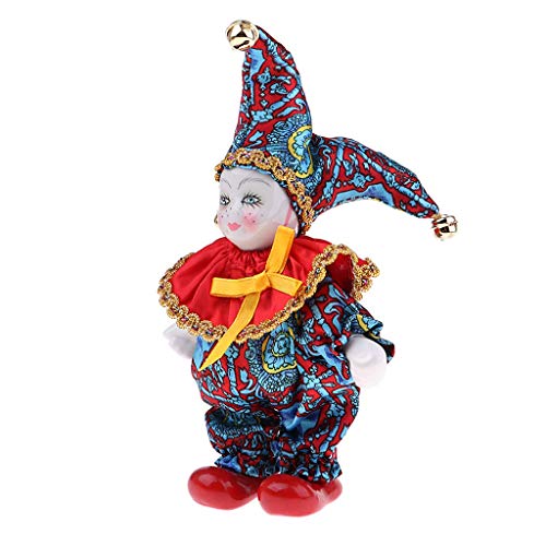 Muñeca payaso de porcelana para decoración 6 pulg miniatura 5
