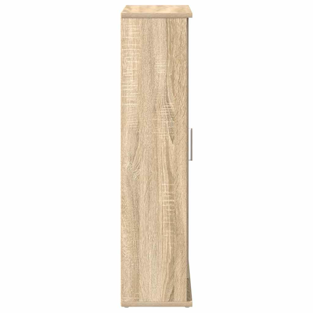 Armoire de salle de bain avec porte-rouleau 39x22x90 cm Chêne sonoma