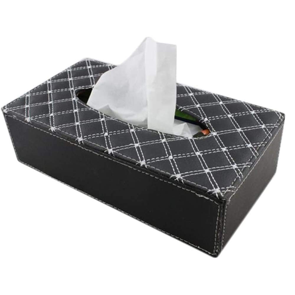 Pudełko na chusteczki Pudełko na chusteczki, pudełko do przechowywania, elegancki uchwyt na papier do chusteczek, prostokątne pudełko na chusteczki, etui na serwetki, skórzany dozownik do biura domowe