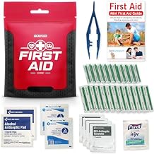 38-Piece First Aid Kit 2.0, Basic Plus Emergency First Aid Kit for Home, Work & Travel, Red, 38 Pieces, 1-Pack RX200