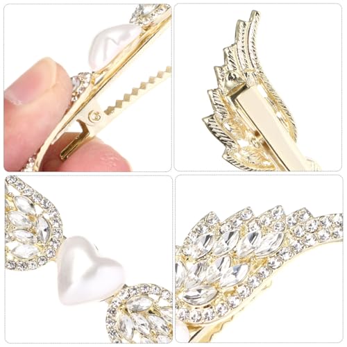 Pinza para cabello diseño ala de ángel con detalles miniatura 7