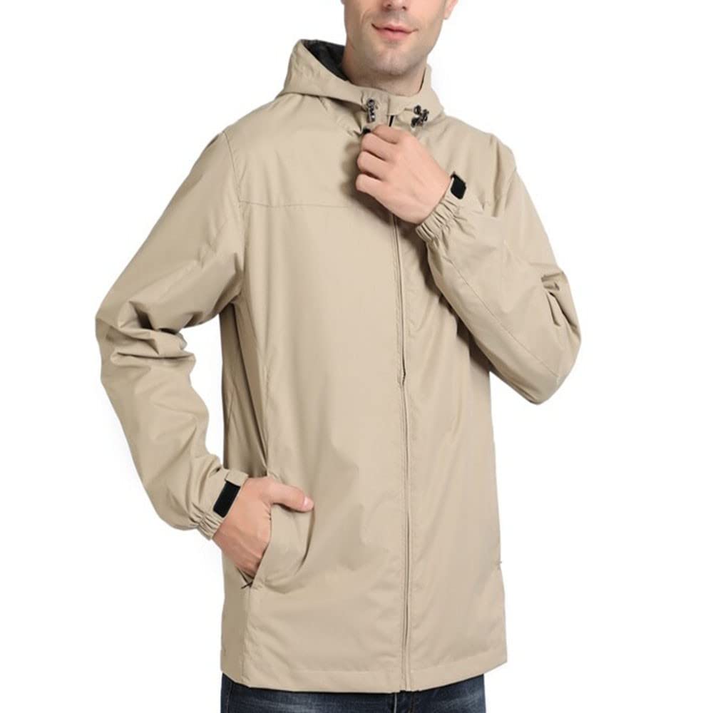 HomaokMen Athletic Windbreaker Waterproof and Wind Resistant Pullover Half Zip Hooded Waterproof Hooded Zip Jackets