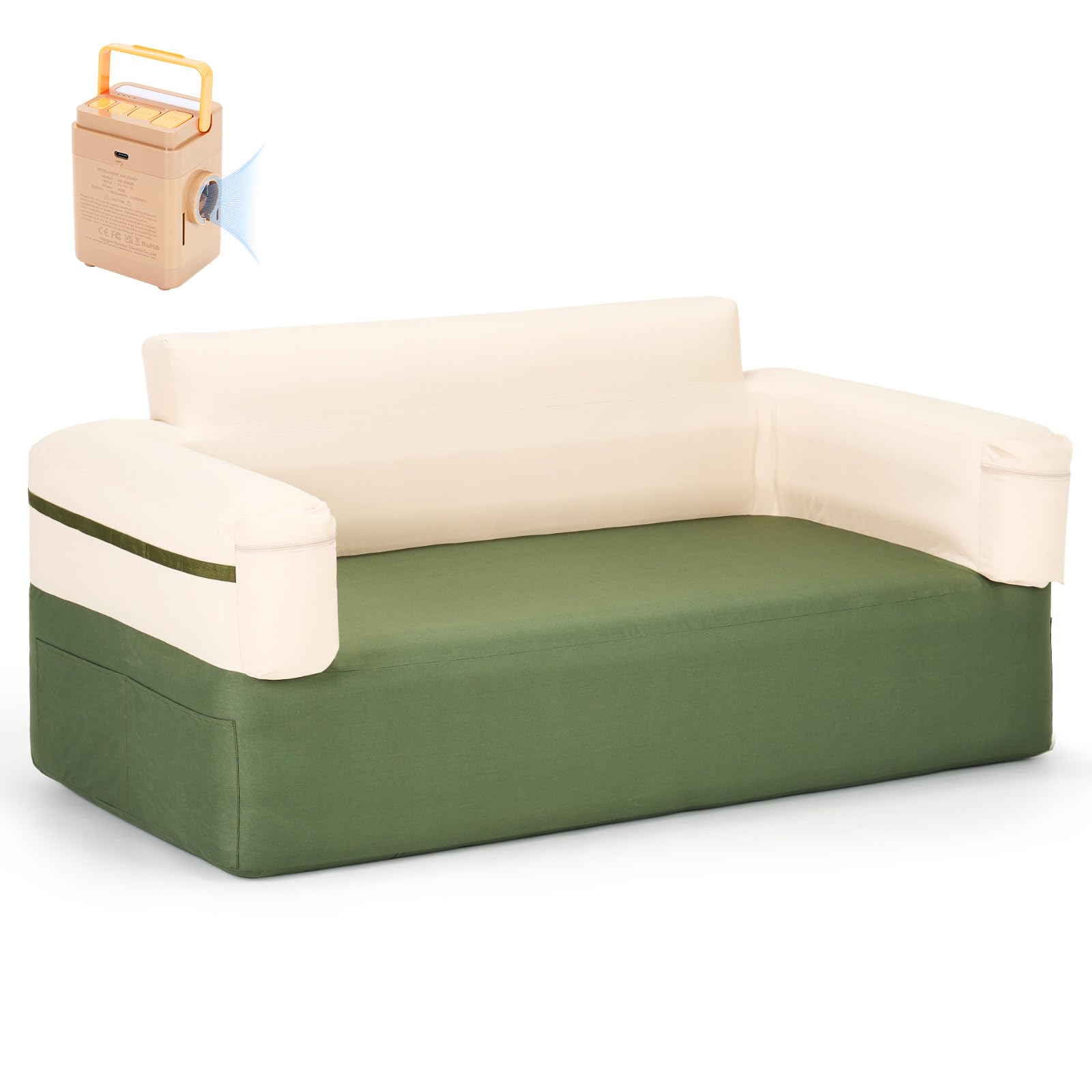 Ytaoeo Inflatable Sofa with Pum Self-Inflating Air Sofa 172x85x82cm(Double)