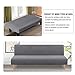 H.VERSAILTEX Armless Futon Cover Stretch Sofa Bed Slipcover Protector Elastic Feature Rich Textured High Spandex Small Checks Jacquard Fabric Futon Cover, Machine Washable, Gray