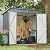 Mulinsonfly 6x4 FT Outdoor Metal Storage Shed with Frame Floor & Sloping Roof, Lockable Double Door, Weatherproof Steel Garden Shed for Tools, Lawn Equipment & Patio Supplies