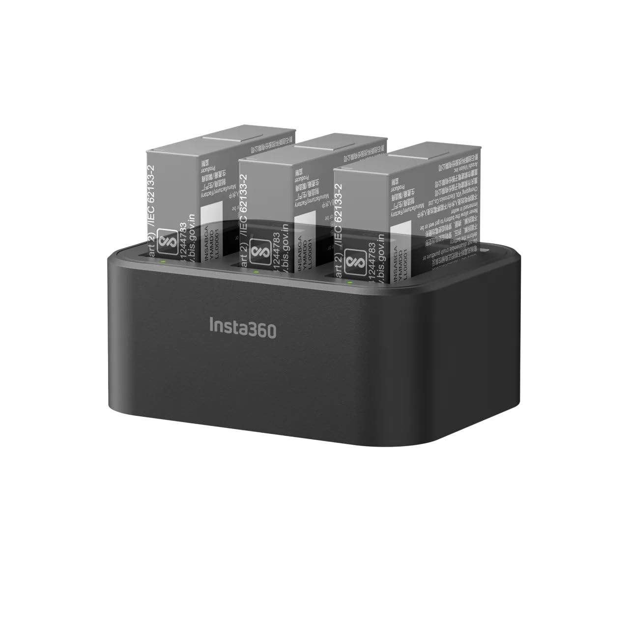 Insta360 Schnelllade-Hub, bis zu 3 Akkus gleichzeitig, kompatibel mit Ace, Ace Pro, Ace Pro 2, schwarz