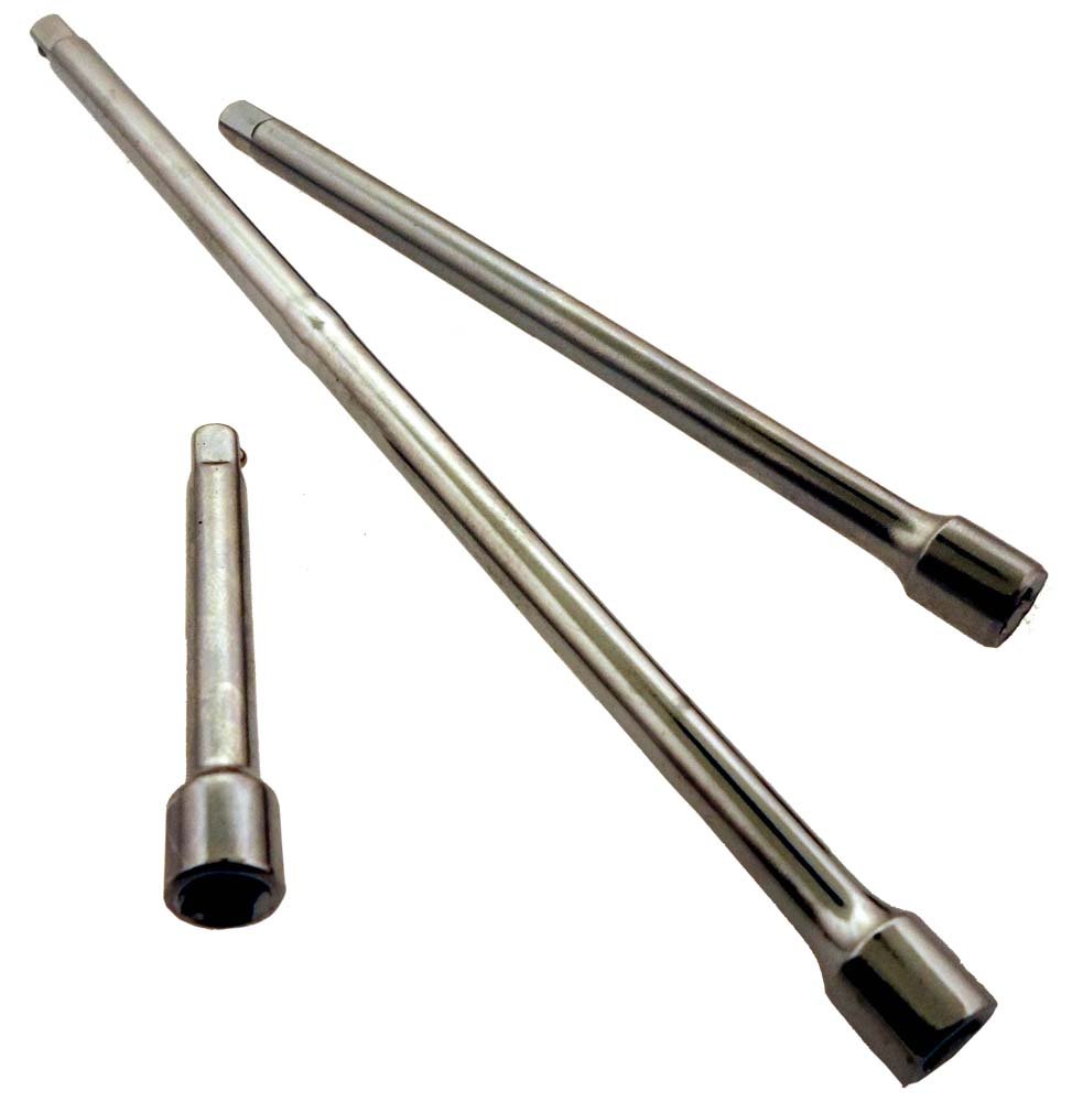 ARTESIA TOOL 3 Piece Extension Bar Set | 1/4" (0.64 cm) Drive | 3 Lengths: 3", 6", 9" (7.6 cm, 15.2 cm, 22.9 cm) | Drop Forged & Fully Polished |