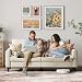LINSY HOME Sofa 3 Sitzer, 201cm Breit Sofas mit Verstellbarer Sitztiefe, Kleine Sofacouch für Wohnzimmer Schlafzimmer Wohnung Büro