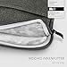 moex Dash Case für Surface Go 3 Tasche mit Reißverschluss und Fach für Zubehör, Sleeve Laptop Hülle weich Gepolstert, Schutzhülle Minimalistisch Laptoptasche, Dunkelgrau