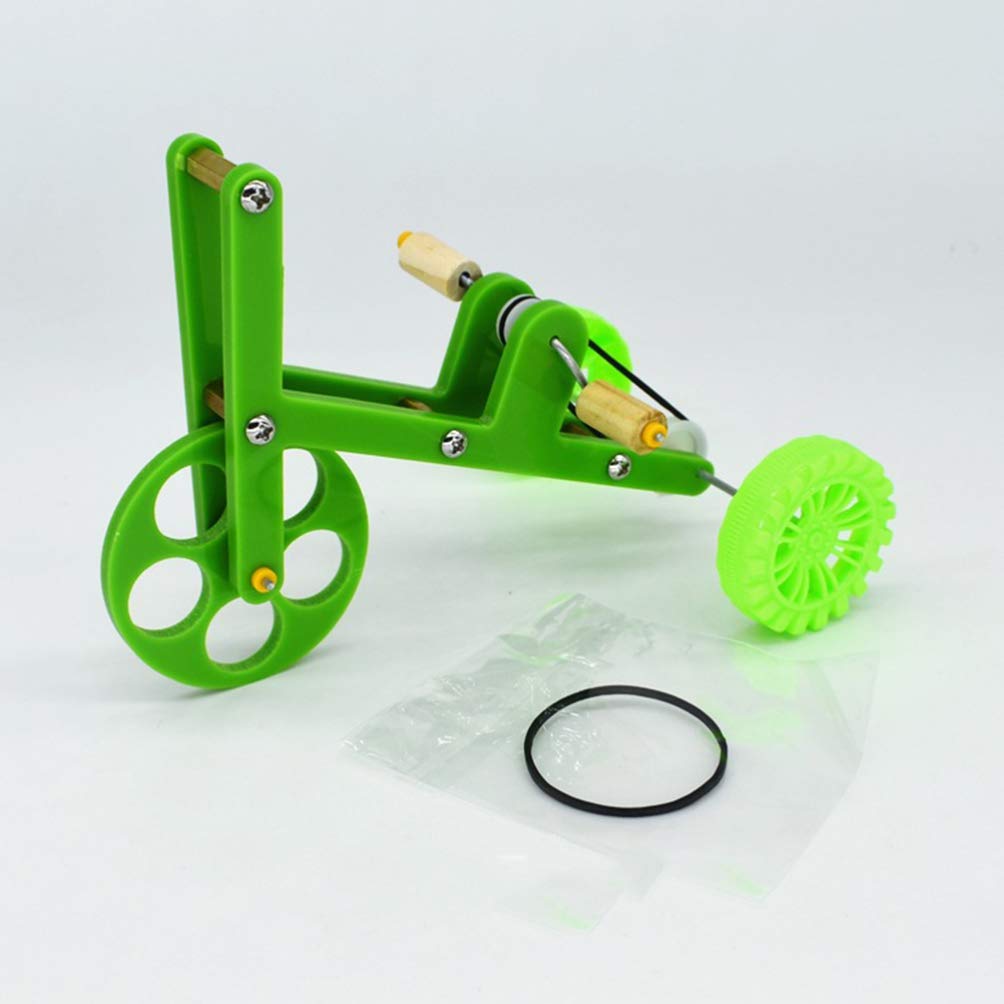 Balacoo Juguete en Color Verde Resistente y Creativo para Loro de Bicicleta Material Plástico y Metal, Adecuado para Entrenamiento y Juego de Periquitos