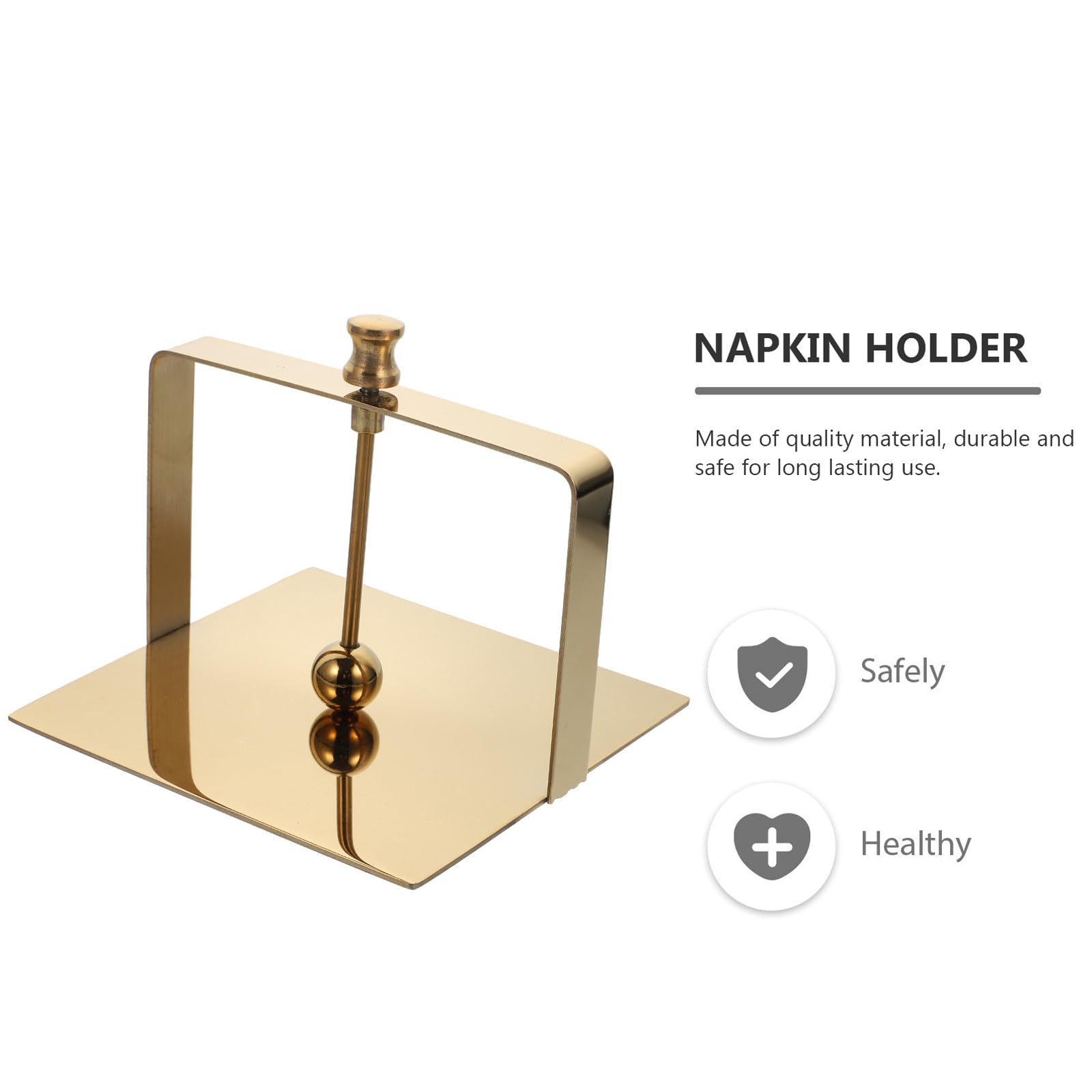 Soporte Delicado para Acero Inoxidable Dorado Servilletas Resistente y Elegante Diseño Duradero paracoración de Escritorio y Hoteles