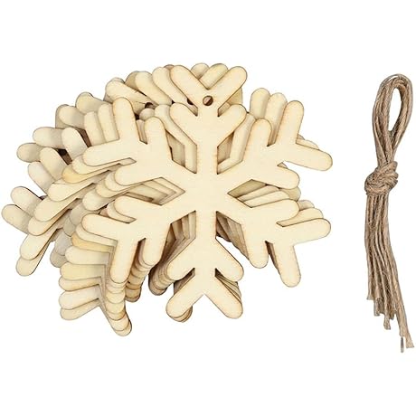 Crafters Square Color-Your-Own-Ornament Christmas Craft - Snowflake - 8 Count