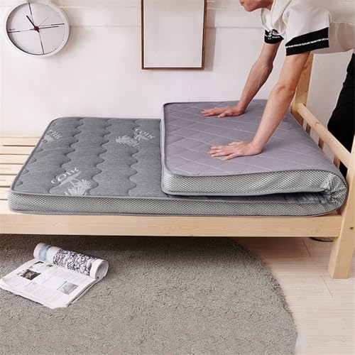 Floor Mattress,Foldable Mattress,Futon Mattress, Tatami Mattress Cotton Roll Up Tatami Mat Sleeping Pad Foldable Mattress Topper for Guest Dormitory Four Seasons Universal,Cow,King(Tree,Twin(90x200cm)