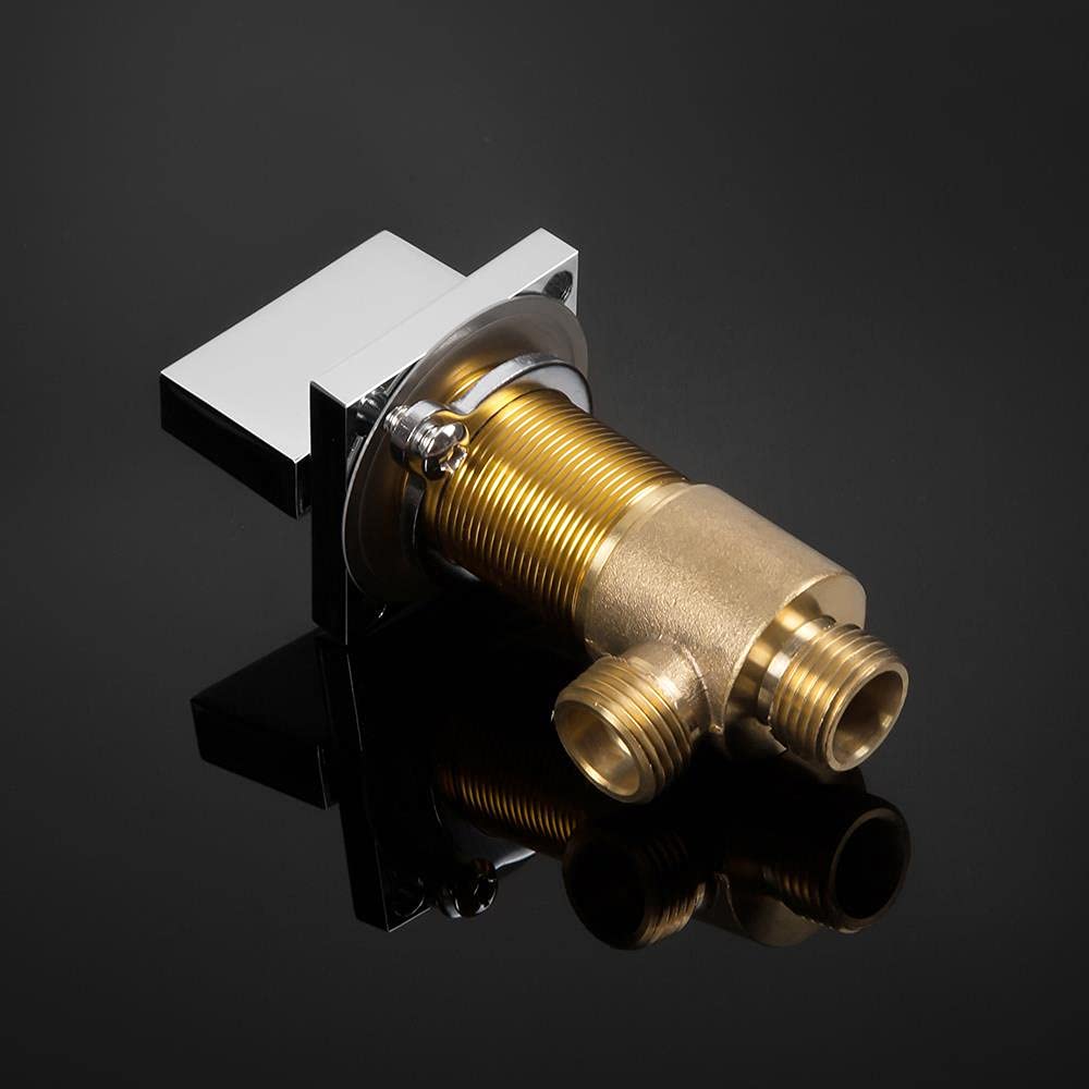 Rubinetto per vasca idromassaggio a cascata in ottone cromato 3 pezzi Set tre maniglie Rubinetto per acqua calda e fredda Vasca da bagno a 2 vie Miscelatore Miscelatore Rubinetto per bagno
