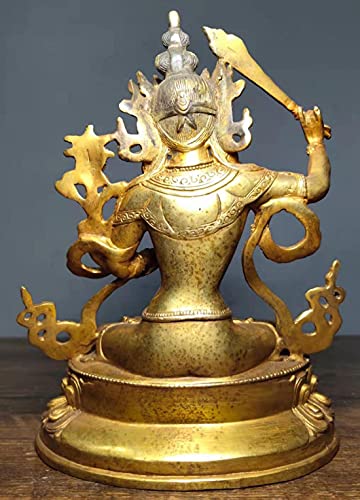 文殊菩薩　仏像 真鍮　マンジュシュリー　statue of Manjushri Bodhisattva Manjushri - China - Ming dynasty (1368–1644
