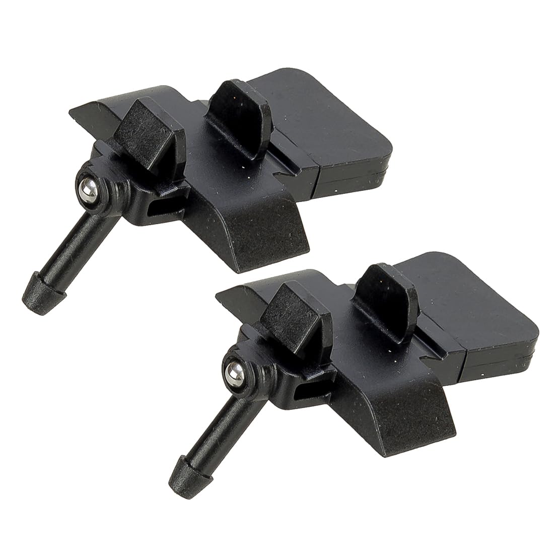 2 Ugelli Lavavetri Anteriori Per Nissan Micra K12 2003-2010 - Sostituzione Originale 28930AX600, In Plastica ABS