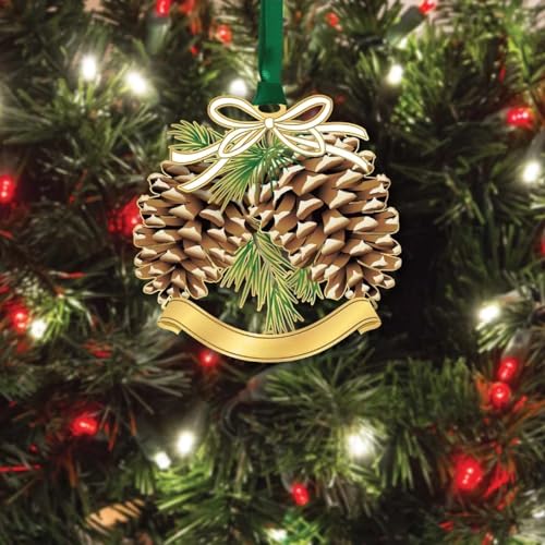 Décoration en forme de goutte Pinecones multicolore de 7,9 cm au design ciselé haut de gamme - 4