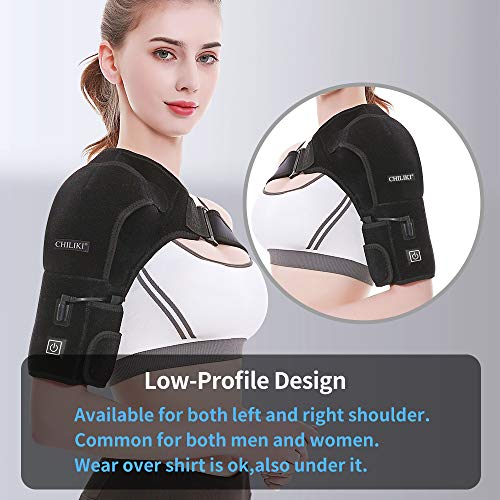 Chiliki Heated Shoulder Support Wrap Brace,Shoulder Heat Therapy Wrap Heating Pad For Muscle Pain Relief,Rotator Cuff, Frozen Shoulder #TOP2