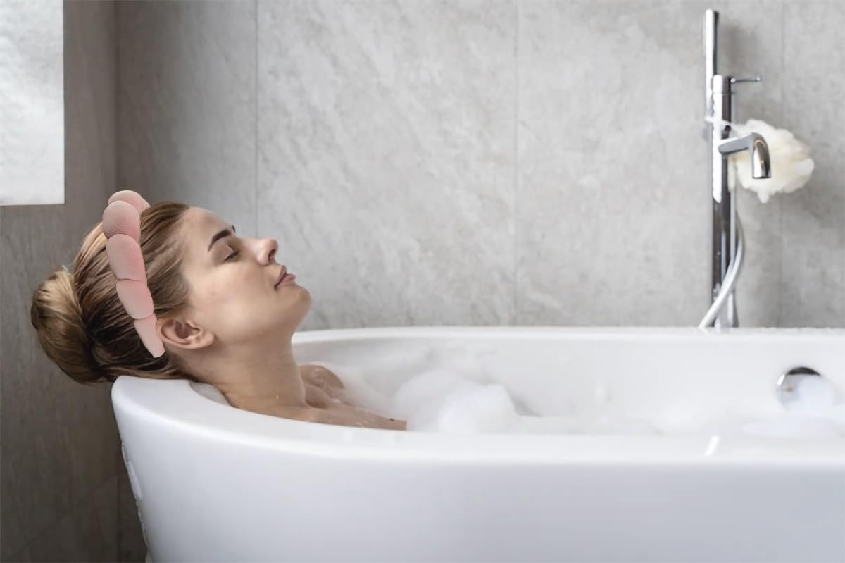 Diademas de terciopelo para spa: diademas para el cuidado de la piel con muñequeras | Antideslizante, súper absorbente y elástica para lavado de cara | Exquisita costura, diademas de maquillaje de