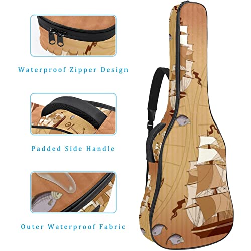 Hondank Housse pour guitare acoustique – Noir et blanc – Motif pirate nautique – 1 cm d’épaisseur, Multicolore 06, 42… - Les Beatles, Paul McCartney, John Lennon, RIngo Starr, George Harrison Hondank Housse pour guitare acoustique - Noir et blanc - Motif pirate nautique - 1 cm d'épaisseur, Multicolore 06, 42… – Image 5
