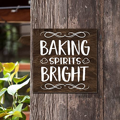 Décoration murale cuisine : plaque en bois Baking Spirits - 3
